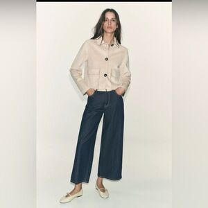 🔥🔥Zara Classic Blue Wide-Leg Women Jeans